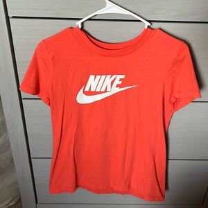 Orange Nike short sleeve T-Shirt with logo